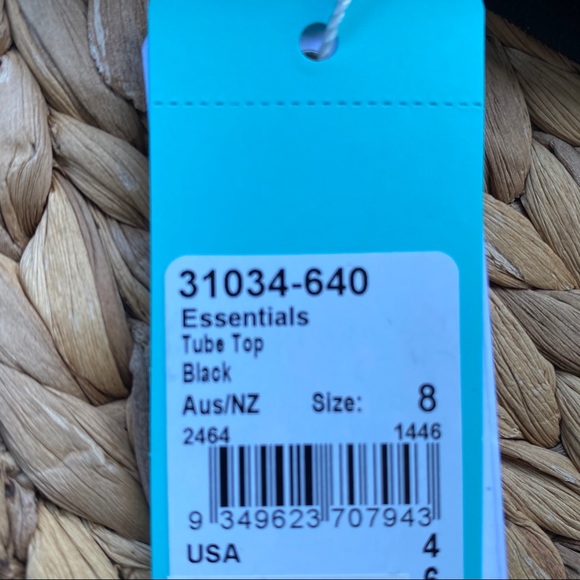 Seafolly Essentials Bandeau Tube top Black NEW - Picture 9 of 11